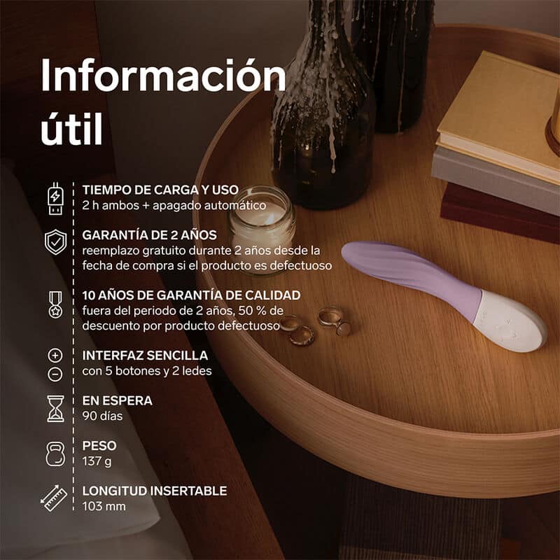 Mona twist vibrateur point G rechargeable contrôlé par application lavande — LELO, vue 8
