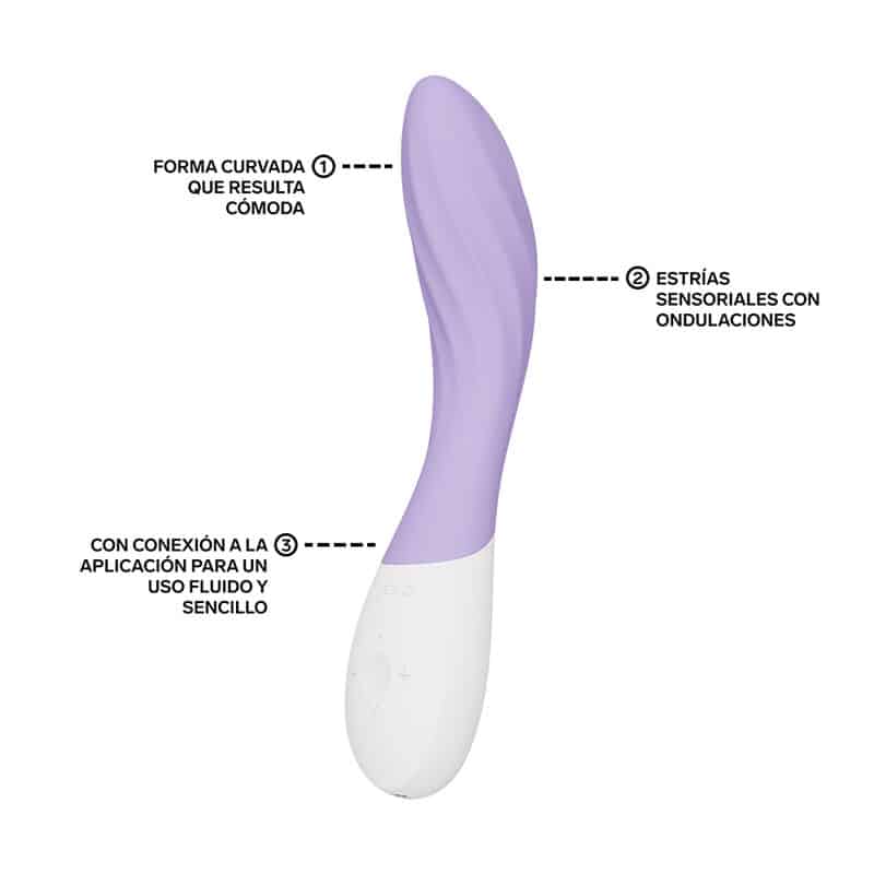 Mona twist vibrateur point G rechargeable contrôlé par application lavande — LELO, vue 3