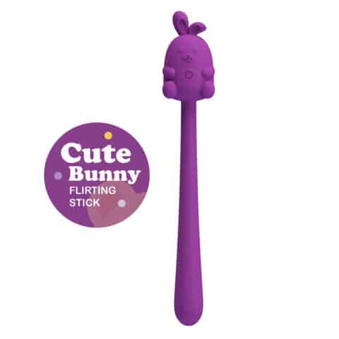 Bâton vibrant flexible lapin mignon rechargeable USB violet — PRETTY LOVE