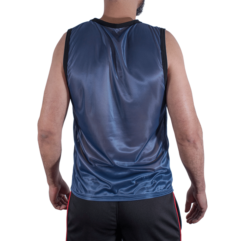 T-shirt bleu marine taille S/M — MACHO, vue 3