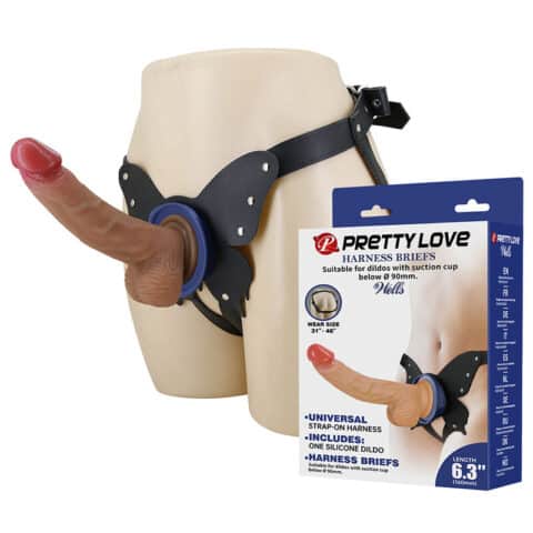 Yeti harnais à strap-on avec godemichet à ventouse — PRETTY LOVE