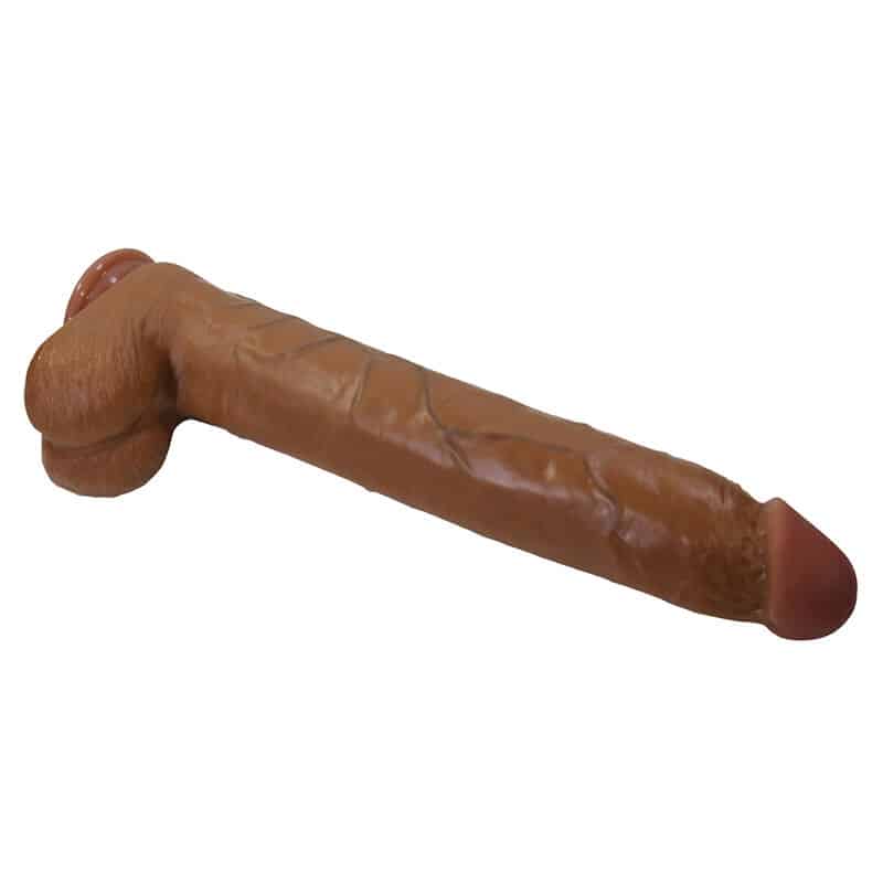 Dany godemichet flexible réaliste avec ventouse 36 CM -Ø- 5,6 CM marron — PRETTY LOVE, vue 3