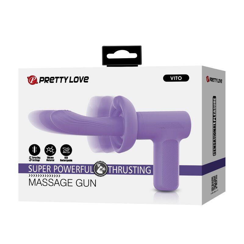 Pistolet de massage vito à poussée 5 modes violet — PRETTY LOVE, vue 11