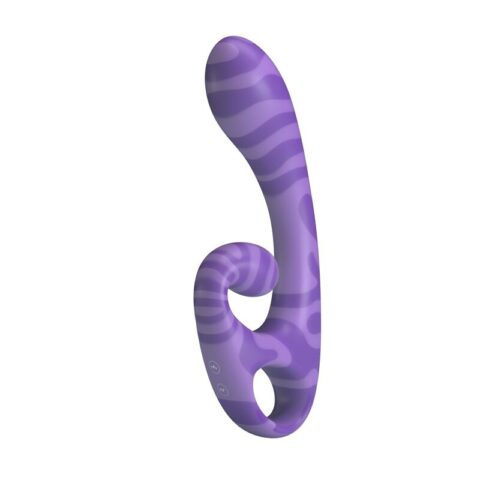 Vibrateur double embout avec poignée 19 CM Ø 3,5 CM violet