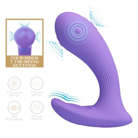 Andromeda vibrateur à double stimulation rechargeable violet
