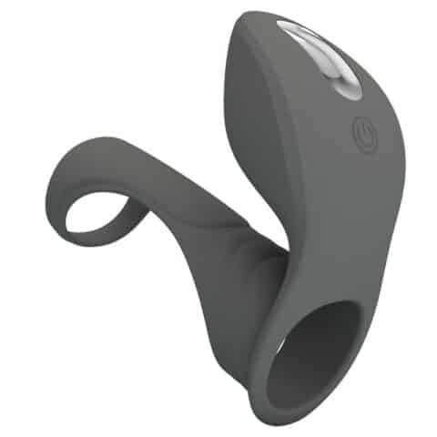 Anneau vibrant rechargeable avec double stimulateur — PRETTY LOVE, vue 4