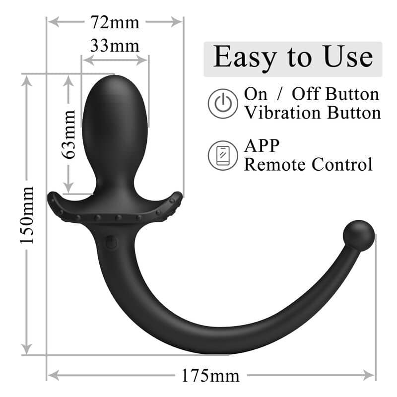 Vibrateur anal et périnéum noir contrôlé par application anthony — PRETTY LOVE, vue 17