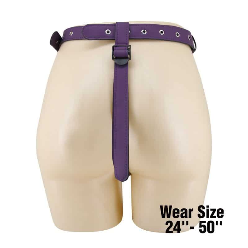 Culotte harnais universelle à bretelles violette et noire — PRETTY LOVE, vue 4