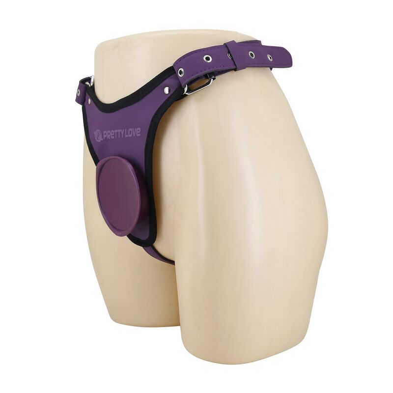 Culotte harnais universelle à bretelles violette et noire — PRETTY LOVE, vue 3