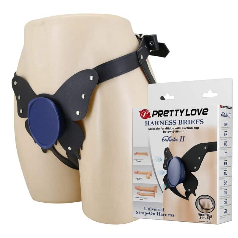 Slip harnais universel à bretelles noires et bleues — PRETTY LOVE, vue 6