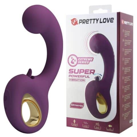 Brynnlee vibrateur rechargeable avec stimulateur oral 10 vibrations et 5 fonctions de léchage violet — PRETTY LOVE, vue 10