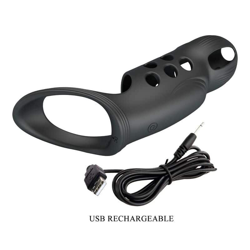 Craig anneau pénis vibrant rechargeable noir — PRETTY LOVE, vue 7