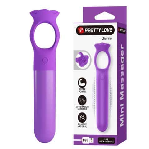 Giana mini-vibrateur masseur rechargeable violet — PRETTY LOVE