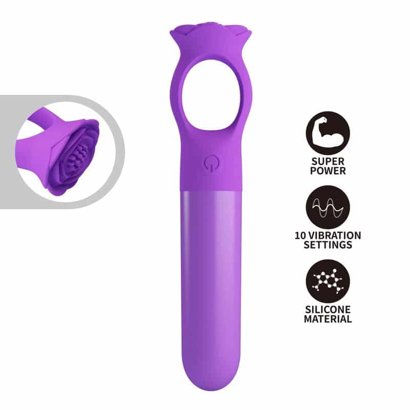 Giana mini-vibrateur masseur rechargeable violet — PRETTY LOVE, vue 2