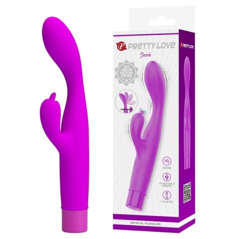 Jene vibrateur à double stimulation point G et clitorial violet — PRETTY LOVE