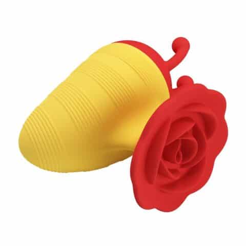 Little BEE stimulateur clitorial rechargeable 7 modes rouge/jaune — PRETTY LOVE