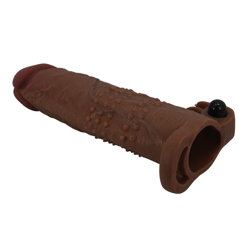 Manchon vibrant pour pénis quillon 20 CM Ø 4 CM marron — PRETTY LOVE, vue 6