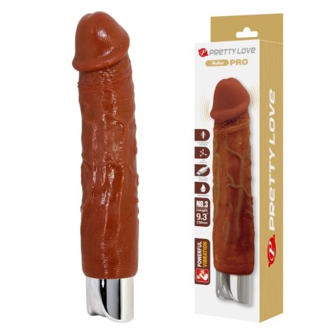 Vibrateur réaliste professionnel 23,5 CM Ø 4,8 CM marron — PRETTY LOVE