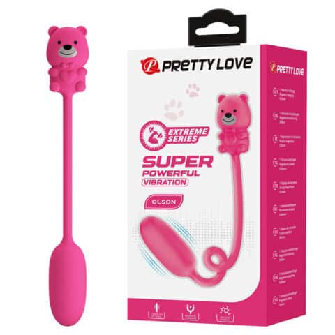 Vibrateur balle rechargeable olson avec télécommande filaire rose — PRETTY LOVE