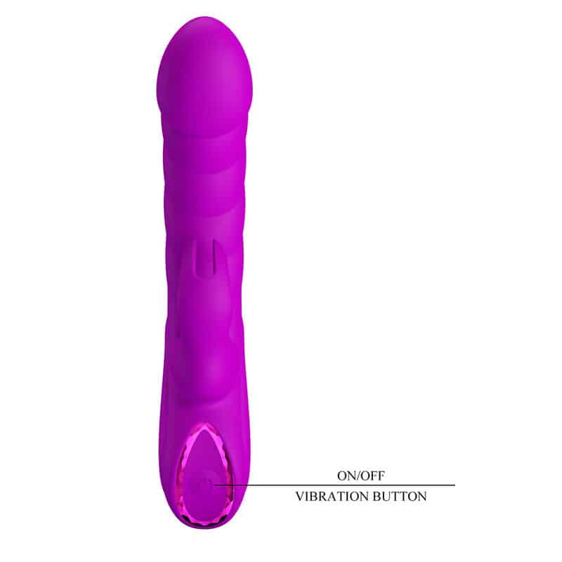 Monica vibrateur rechargeable à double stimulation point G et clitorial violet — PRETTY LOVE, vue 4