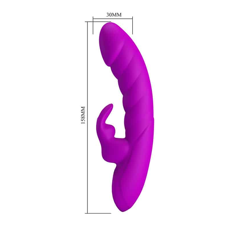 Monica vibrateur rechargeable à double stimulation point G et clitorial violet — PRETTY LOVE, vue 8
