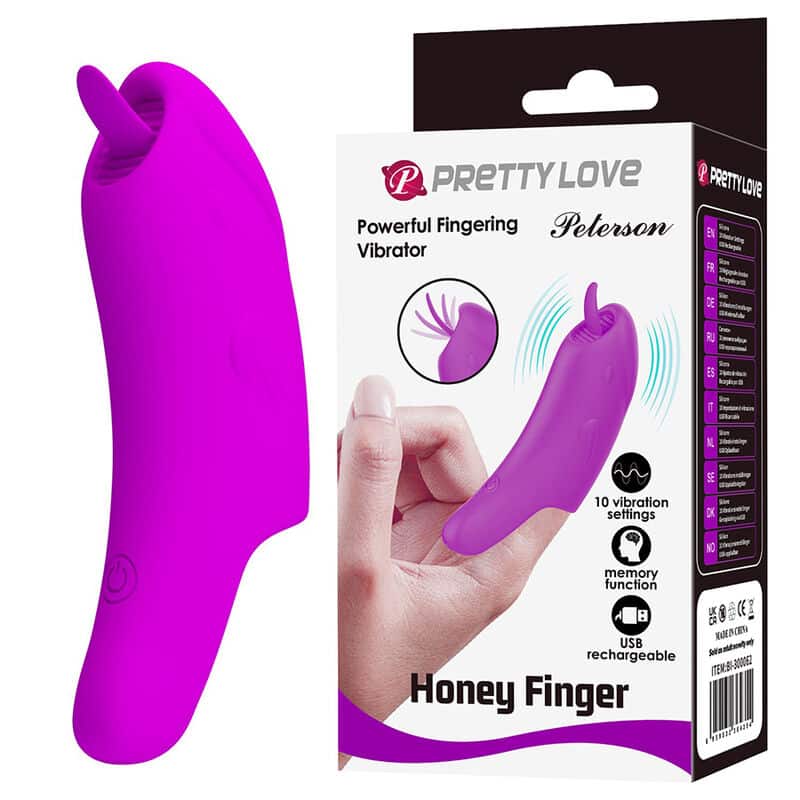 Peterson honey finger vibrateur à doigts rechargeable violet — PRETTY LOVE