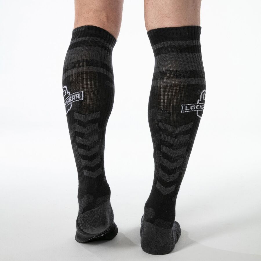 Locker gear- chaussettes militaires hautes noires taille unique, vue 2