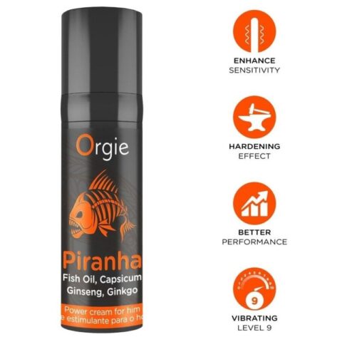 Orgie - crème énergisante piranha pour LUI 15 ML
