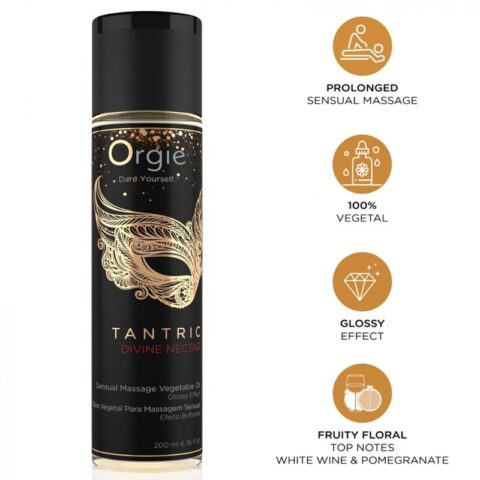 Orgie - nectar divin tantrique huile végétale de massage sensuel 200 ML