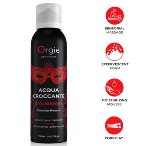 Orgie - mousse de massage croquante à la fraise acqua croccante 150 ML