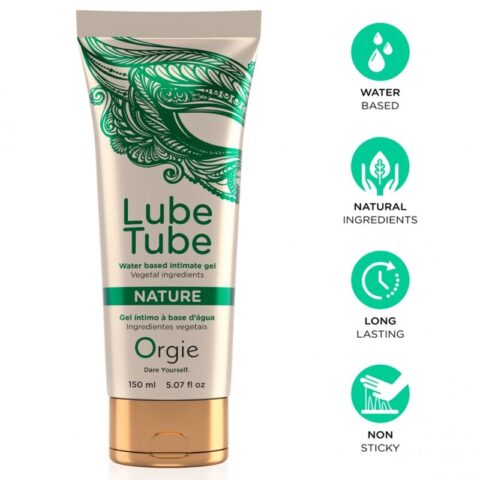 Orgie - tube de lubrifiant nature gel intime à base de EAU 150 ML