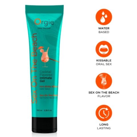 Orgie - tube de lubrifiant cocktail SEX ON THE beach gel intime à base de EAU 100 ML
