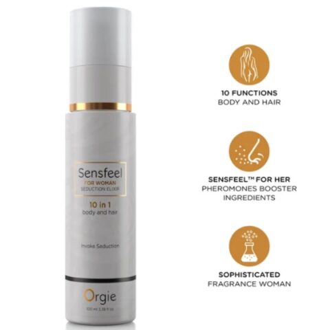 Orgie - sensfeel élixir de séduction pour femme 10 en 1 corps et cheveux 100 ML