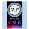 Mister size - pack échantillon de préservatifs taille 60-64-69 MM (3 unités)