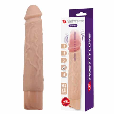 Kessler godemichet vibrant réaliste avec 10 modes de vibration et 10 énergie, 22 CM naturel — PRETTY LOVE