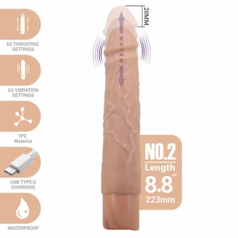 Kessler godemichet vibrant réaliste avec 10 modes de vibration et 10 énergie, 22 CM naturel