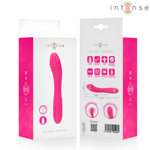Belinda vibrateur 19 CM flexible 10 vibrations rose