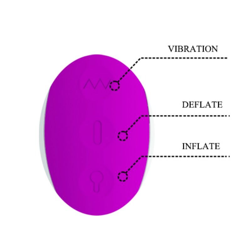 Pretty love - vibrateur gonflable rechargeable dempsey, vue 5