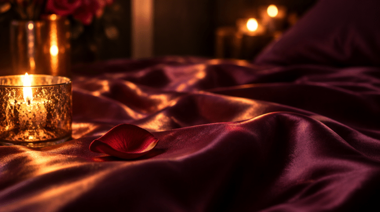 Ambiance chaleureuse et sensuelle illustrant le guide du gel stimulant intime
