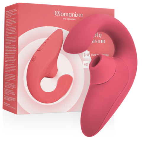 Womanizer - vibrateur stimulateur blend rabbit rose vibrante