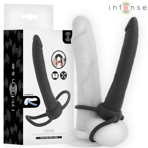 Intense - lucas gode anal avec anneau pénien et testiculaire en silicone
