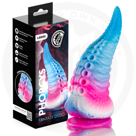 Epic - phorcys godemichet à tentacules bleus grande taille