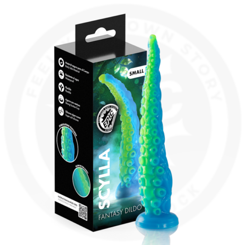 Epic - godemichet scylla à tentacules fines fluorescentes petite taille
