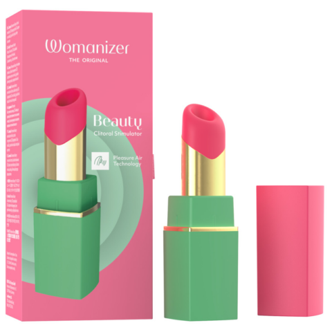 Womanizer - stimulateur clitorial à succion beauté 6 niveaux d'intensité vert et rose