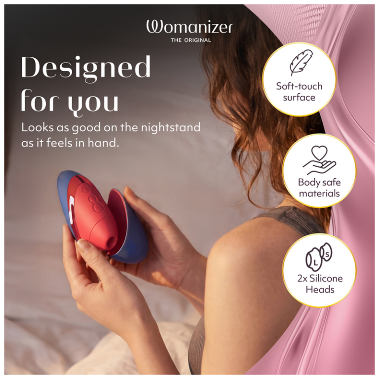 Womanizer - next liberty 3D pleasure AIR stimulateur clitorial bleu/rouge, vue 6