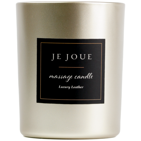 JE joue - luxury leather bougie de massage à l'huile chaude parfum cuir 160 G