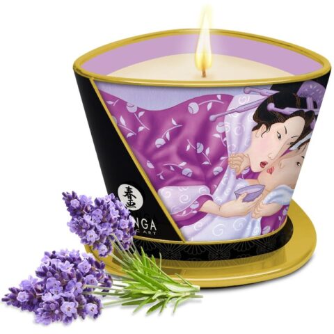 Shunga - massage candle bougie de massage Ă l'huile chaude fleur de cerisier 170 ML